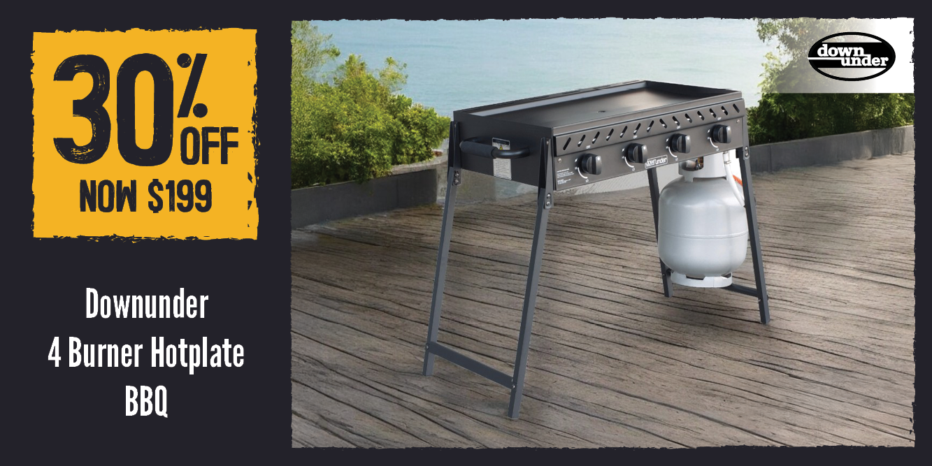 Now $199 30% Off Downunder 4 Burner Hotplate BBQ | Shop Now